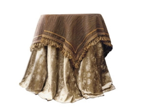 Круглый стол для гостиной из ткани