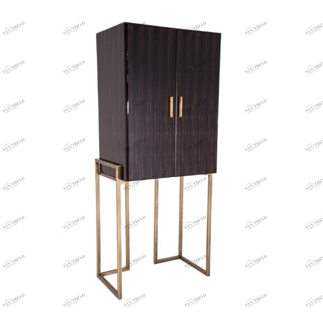 Барный шкаф с 2 дверцами темно-коричневый Harlem PUSHA PUSHA 062930 Коричневый 