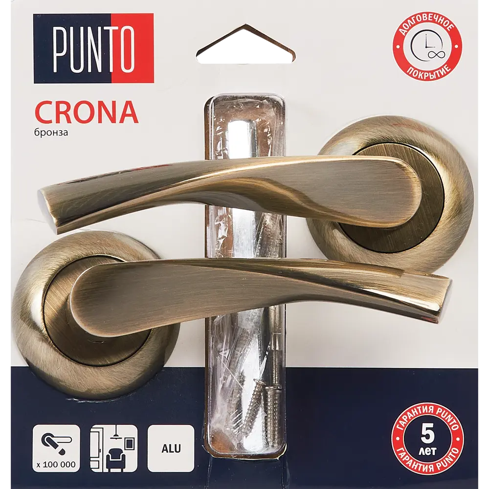Дверные ручки PUNTO Crona для межкомнатных дверей в бронзовом исполнении 85202951 STLM-0059833 - Вид №2