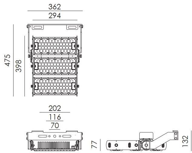NEXO LUCE Регулируемый алюминиевый светодиодный проектор для улицы Inlux projector-high bay 5484 - Вид №1