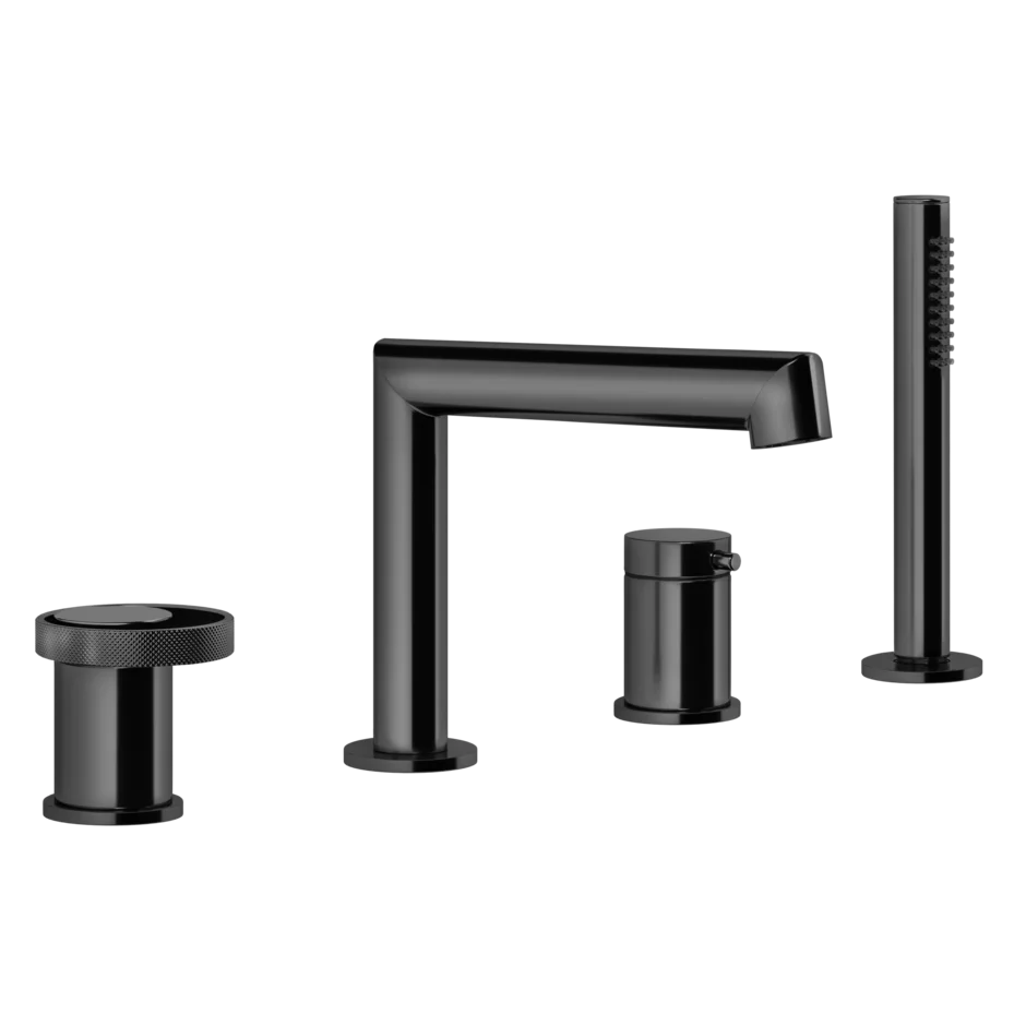 Смеситель для ванны 63337 706 Gessi Anello ЧЕРНЫЙ МЕТАЛЛ PVD 63337706