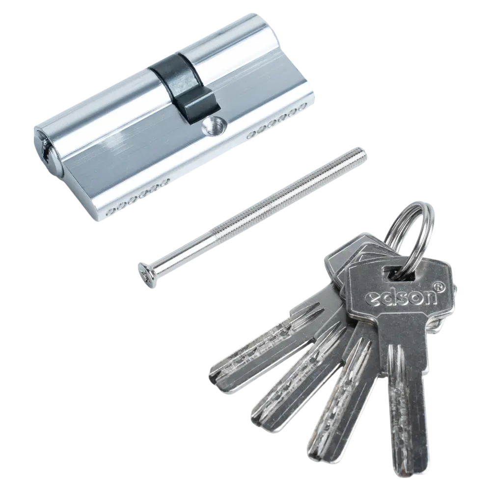 Цилиндр EDS-CYL 30x40 мм ключ/ключ цвет хром EDSON STLM-2035367 - Вид №2