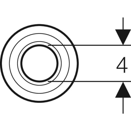 854.909.11.1 Стенная розетка Geberit, глубокая Geberit  - Вид №4