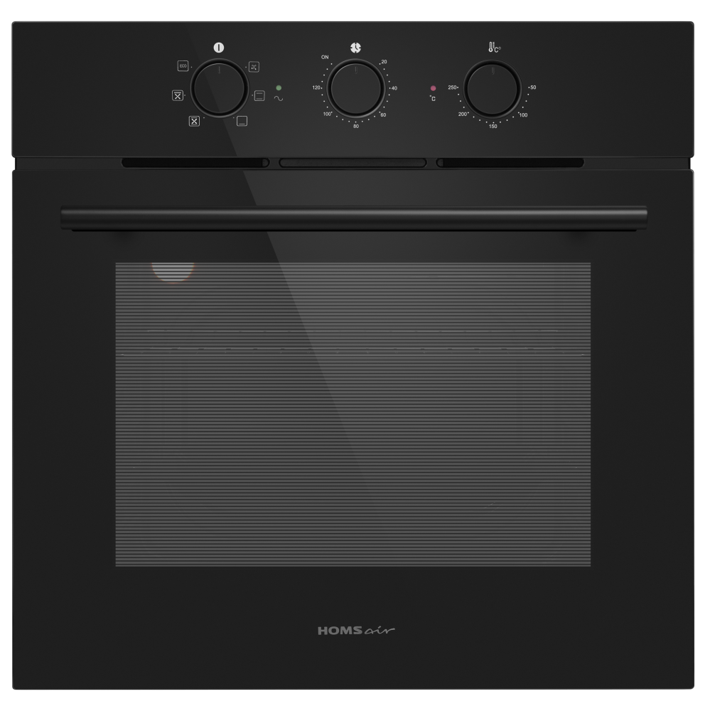9100947 Электрический духовой шкаф HOMSair OEF606BK2 черный STDN-0140264 - Вид №1