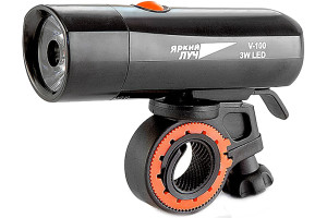 15545745 Велосипедный фонарь V-100 LED 3W, 3 режима, 4xAAA 4606400615422 ЯРКИЙ ЛУЧ