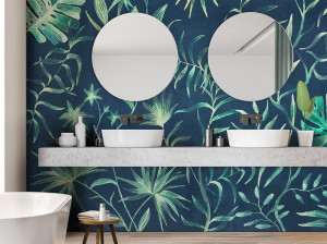 Тропические обои ПВХ бесплатно, экологически чистые, моющиеся