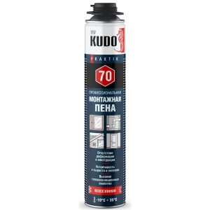 Монтажная пена Kudo Praktik 70 всесезонная профессиональная 1 л 89433439