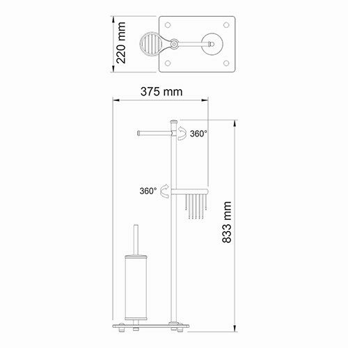 K-1264 Комбинированная напольная стойка WasserKRAFT  - Вид №2