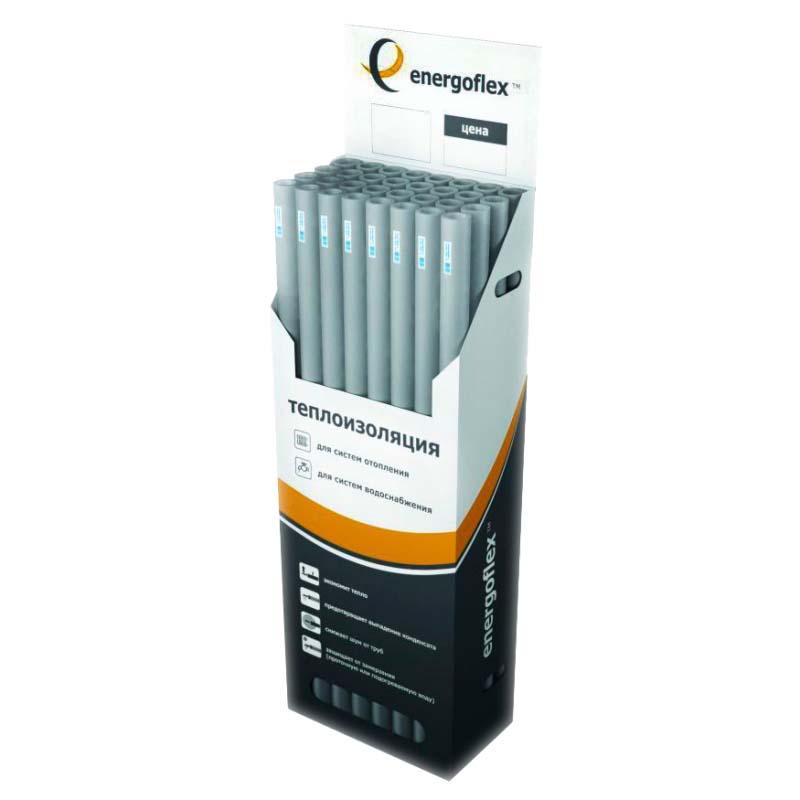 Трубки теплоизоляционные 1 метр Energoflex Super ROLS ISOMARKET 42/9 429S1M