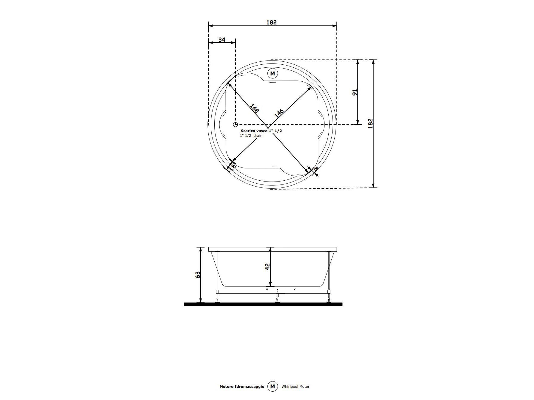 Круглая ванна с гидромассажем Gruppo Treesse мебель для ванной комнаты-классические ванны ARCH-00133038 - Вид №2