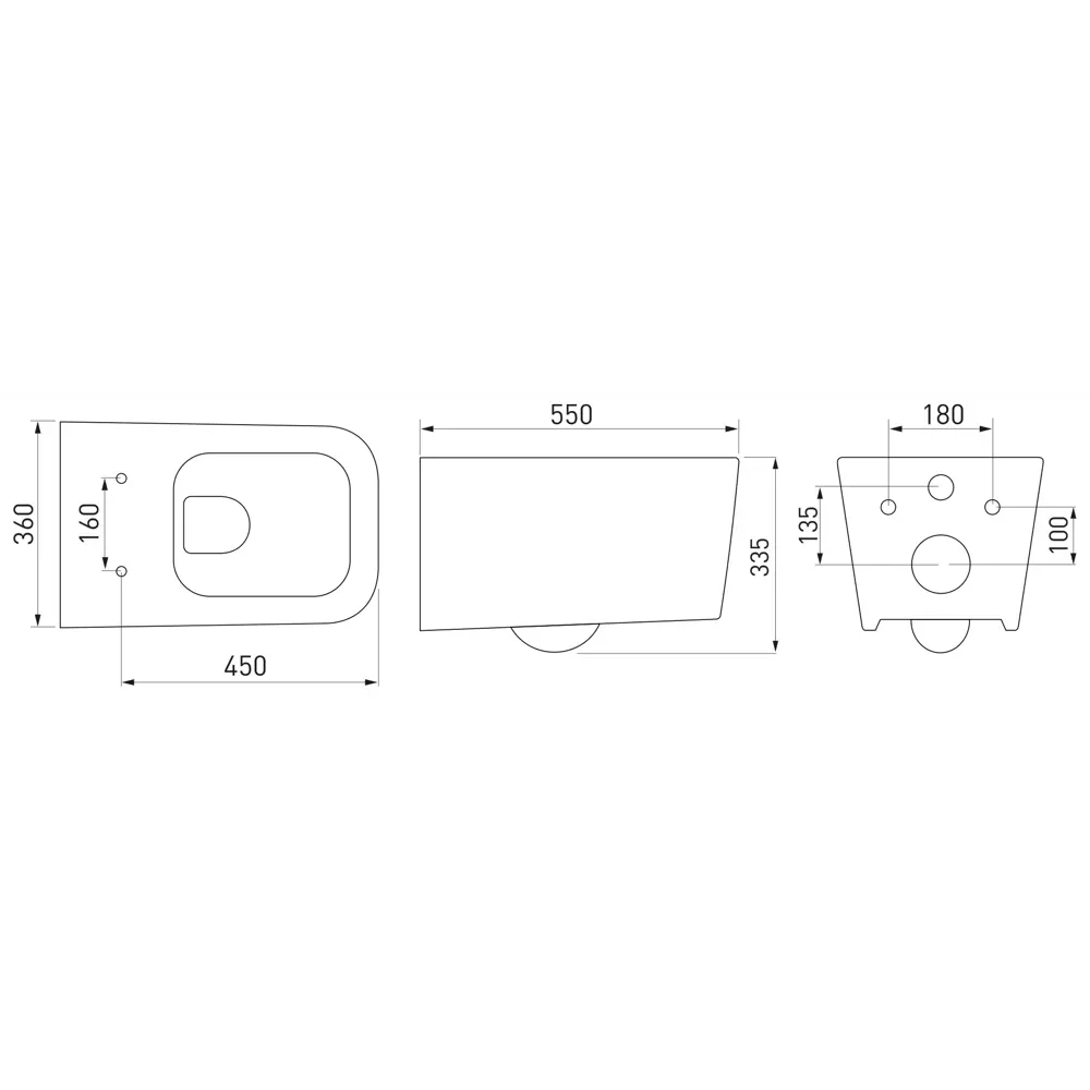Комплект унитаз подвесной Berges Fossa STLM-2131873 - Вид №4