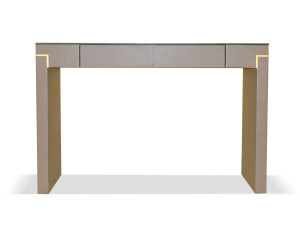 Кожаный письменный стол с ящиками