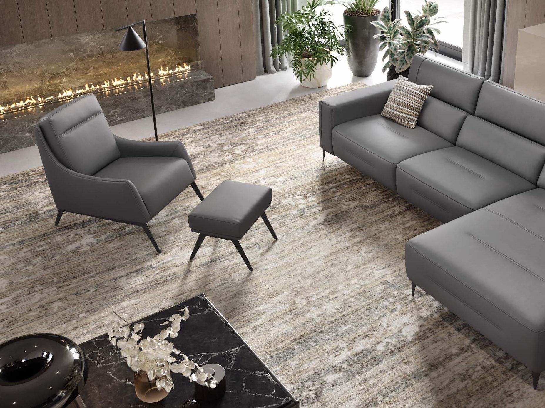 Кожаное кресло с подлокотниками Sofanella Piana ARCH-00115111 - Вид №5