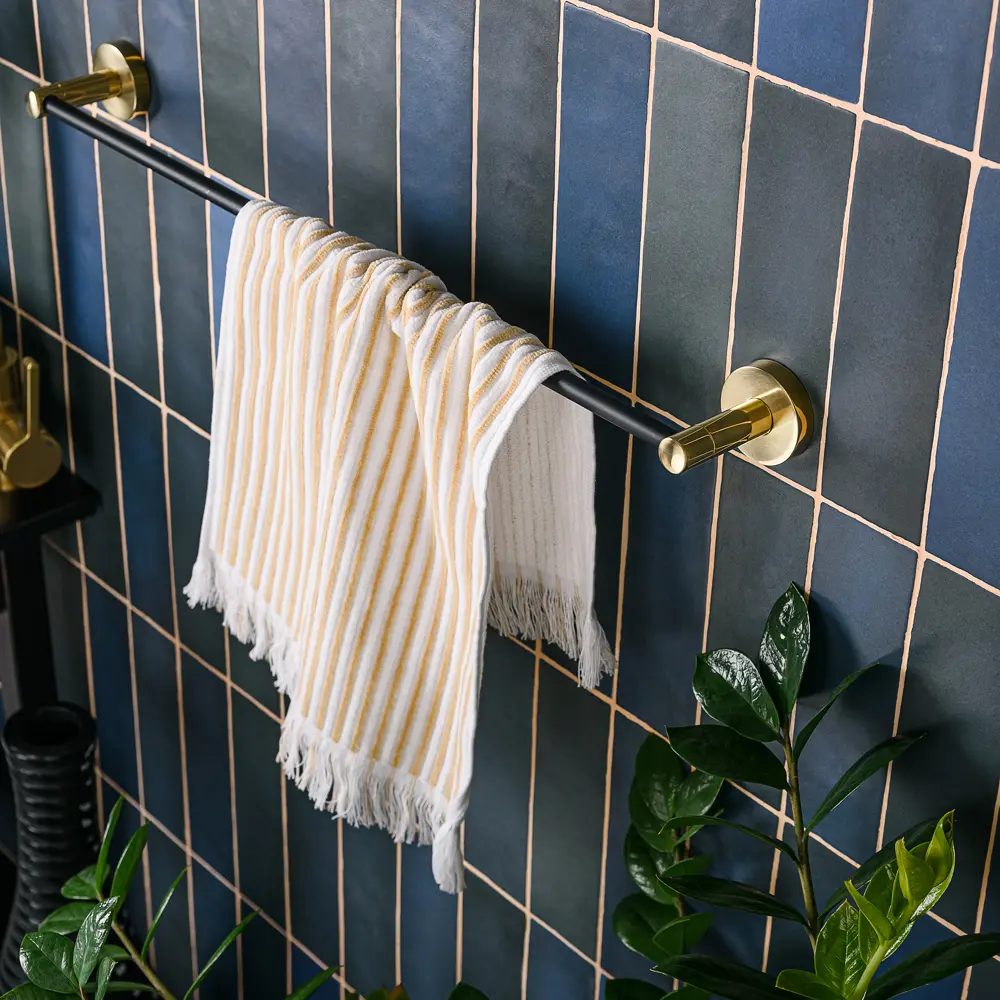 Держатель для полотенца Moroshka Oro Nero 60 см цвет чёрный/золотой STLM-2159533 - Вид №6