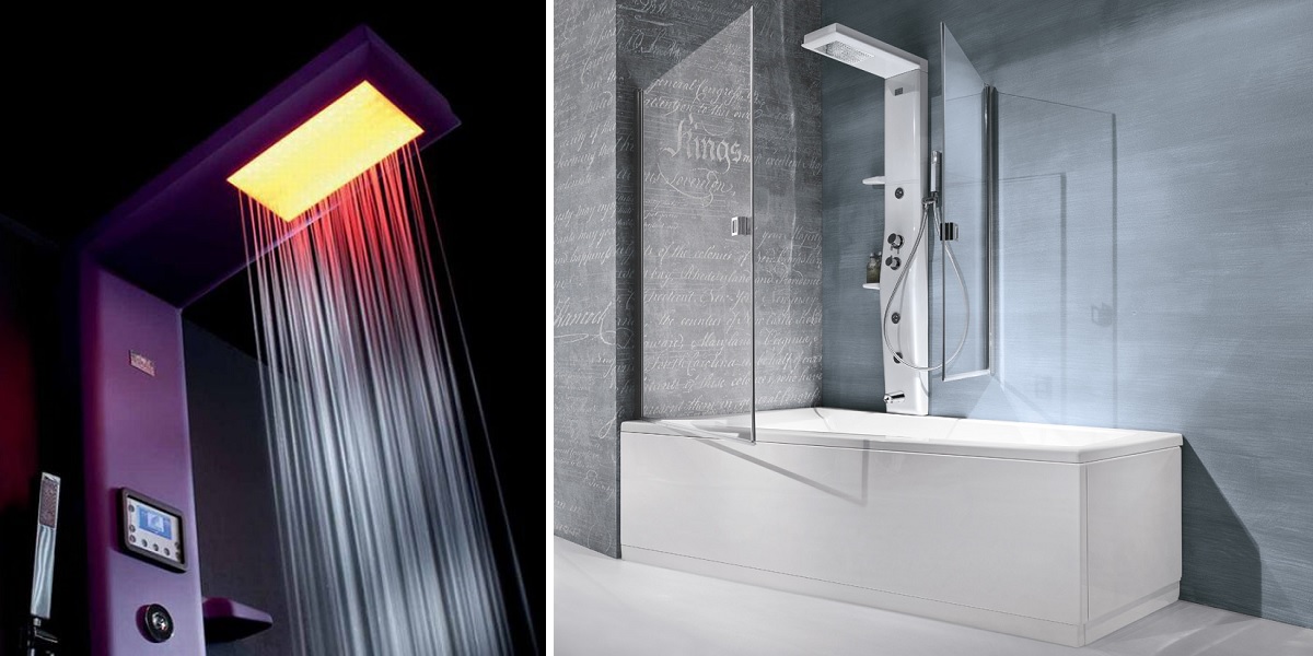 Душевая колонна Etoile Antracite 125 см с хромотерапией 4ETA6N0A Gruppo Geromin - Вид №1