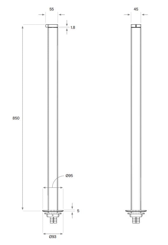 Смеситель для ванны из нержавеющей стали с ручным душем COCOON Maison ARCH-00001354 - Вид №3