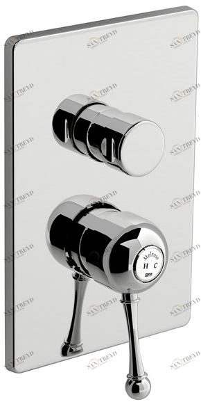 Fir Italia Смеситель для душа на 2 отверстия из хромированной латуни с тарелкой Melrose 70 sun-id-1423249