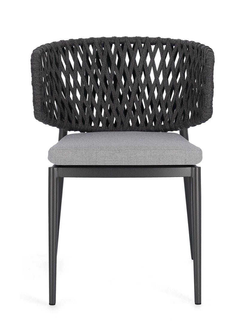 Веревочный и алюминиевый садовый стул BIZZOTTO NOELIA ARCH-00084797 - Вид №4