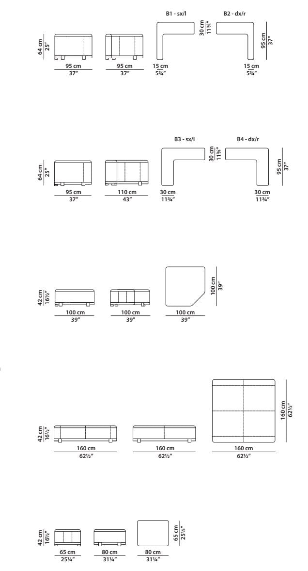 Кожаный модульный диван Baxter JULIETTE ARCH-00053298 - Вид №20