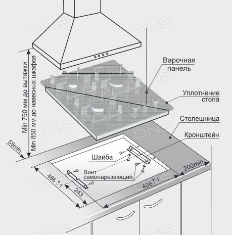 8185159 Газовая варочная поверхность Gefest ПВГ 2100-01 K33 STDN-0146468 - Вид №5