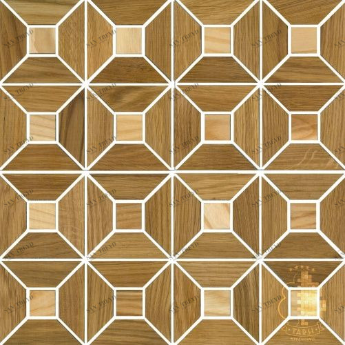 Мозаика и 3D панели из дерева Tarsi Квартал 2d612 Дуб Селект (Гладкая) 331х331 мм 1401100038