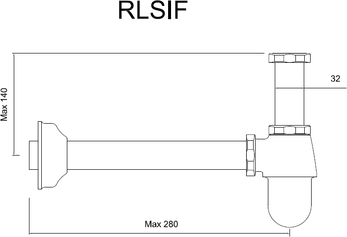 BLEU PROVENCE Металлический сифон для умывальника Truecolors Rlsif - Вид №1