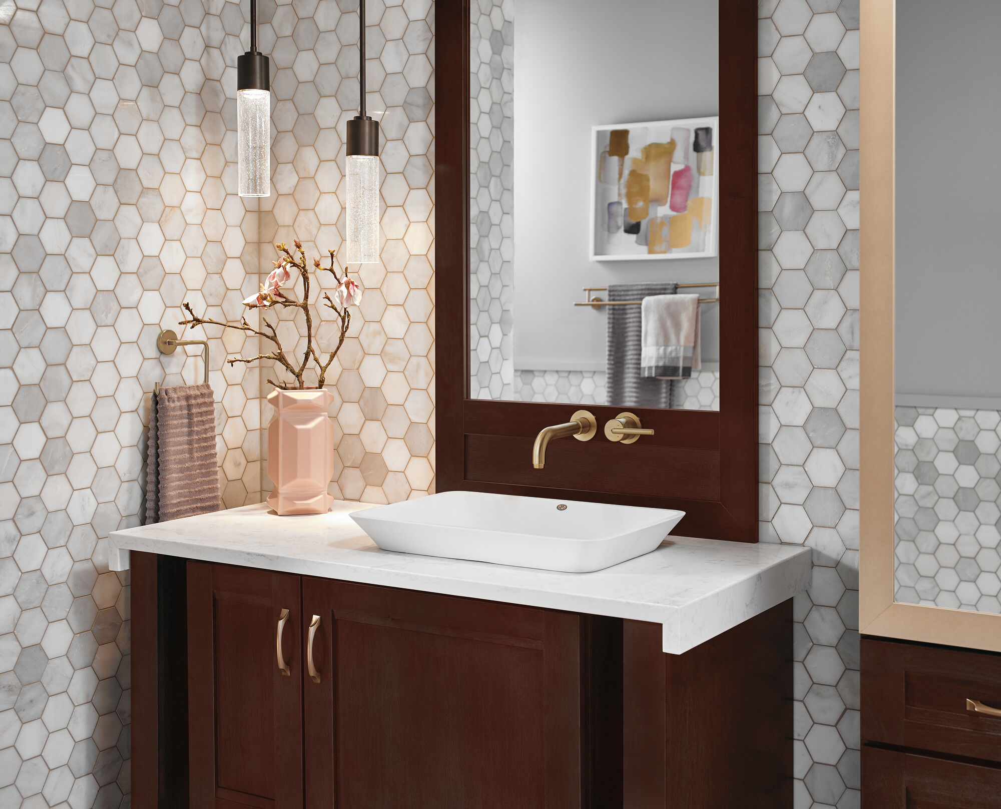 75925-CZ 24-дюймовый двойной полотенцесушитель Delta Faucet Trinsic Шампанское бронза  - Вид №5