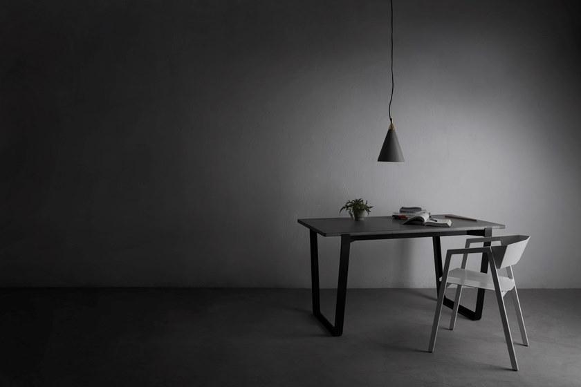 Bentu Design Бетонный стол со стальными ножками, окрашенными в черный цвет  C237154/ 55 / 56  - Вид №5