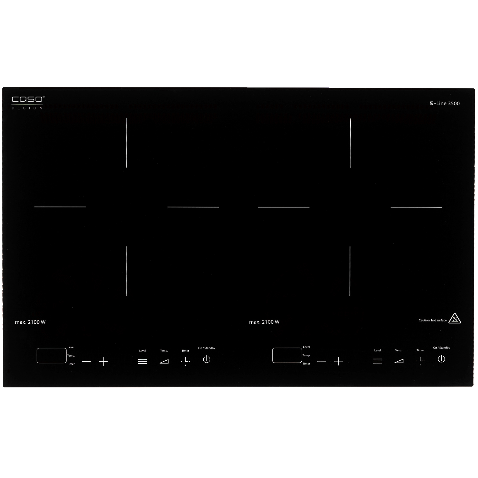 8117093 Плита компактная электрическая CASO Slim Line 3500 черный STDN-0033898