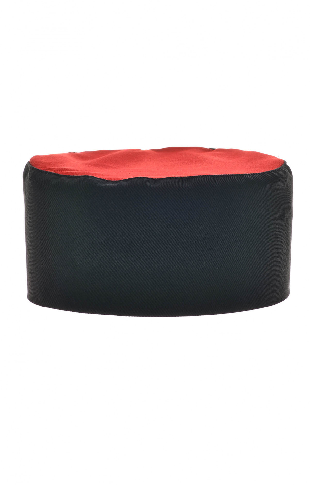 63356 Головной убор "Таблетка" черно-красная  Одежда для поваров  размер 55-56 Спецодежда 