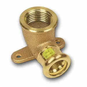 1114721812 SANHA 11472G пресс-фитинг газ, бронза, угл.переход настен.ВПр-ВР 18x1/2 мм