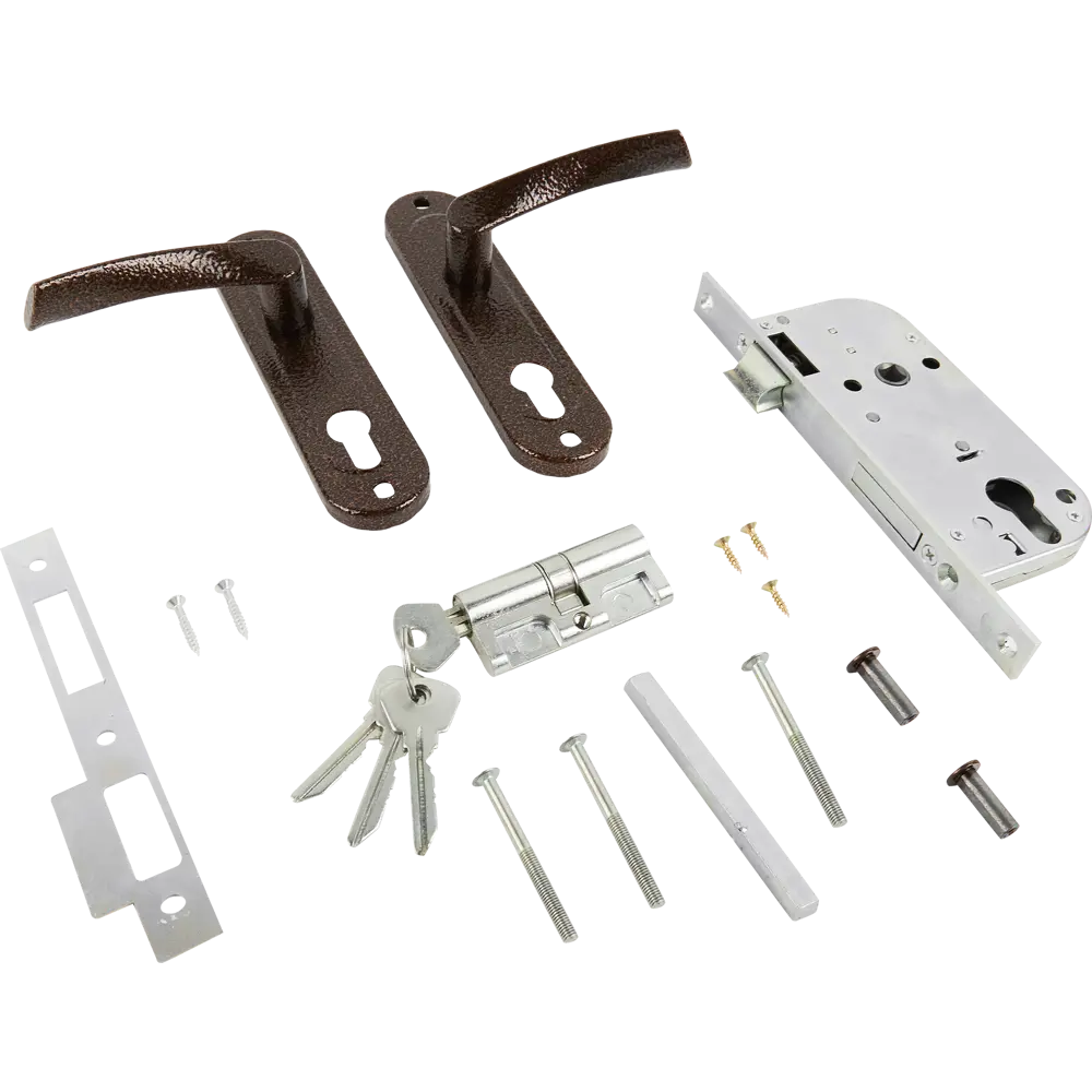 ЗЕНИТ Замок врезной ЗВ4-70/07 для входных дверей, медь 85302250 STLM-0894156 - Вид №2