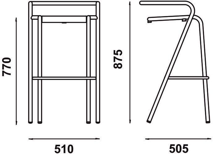 Adico Табурет металлический высокий со спинкой 5008 sun-id-1469073 - Вид №5