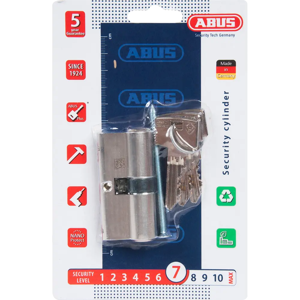 Цилиндр Abus Standard, 31х55 мм, ключ/ключ, цвет никель 82276491 STLM-2050437 Standard S5+ - Вид №3