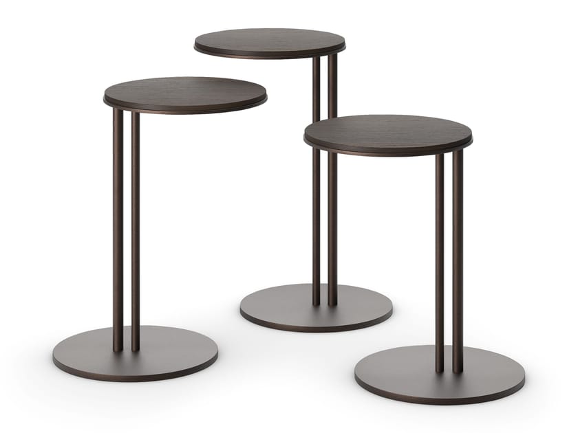 Высокий круглый деревянный журнальный столик Cattelan italia STING WOOD ARCH-00093872