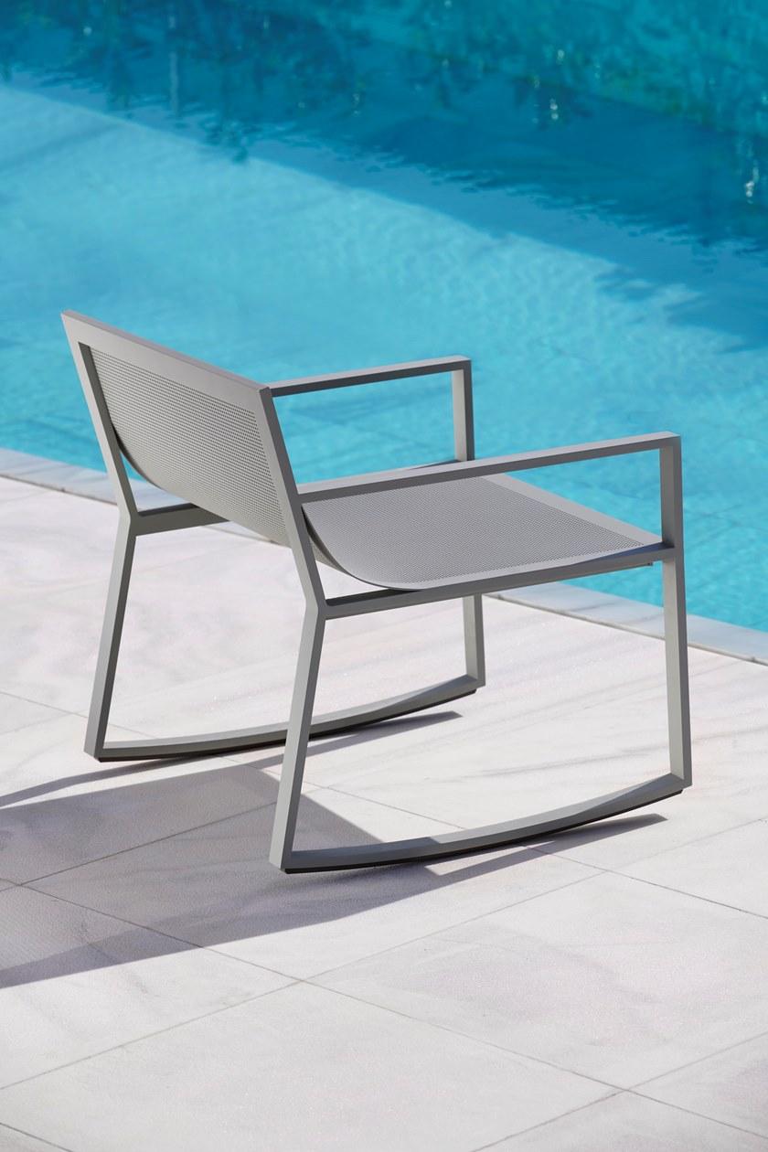 GANDIABLASCO Кресло-качалка из термолакированного алюминия с подлокотниками Blau sun-id-1435226 - Вид №1