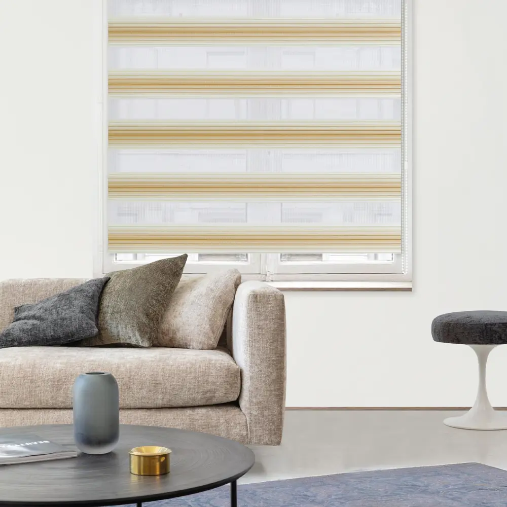 Штора рулонная день-ночь Palermo 60x250 см бежевая MIAMOZA Д/н Palermo STLM-2147643 - Вид №2