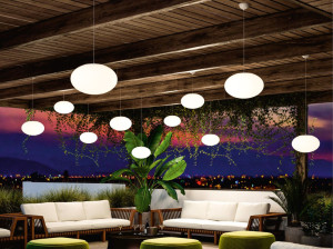 Открытый подвесной светильник из полиэтилена