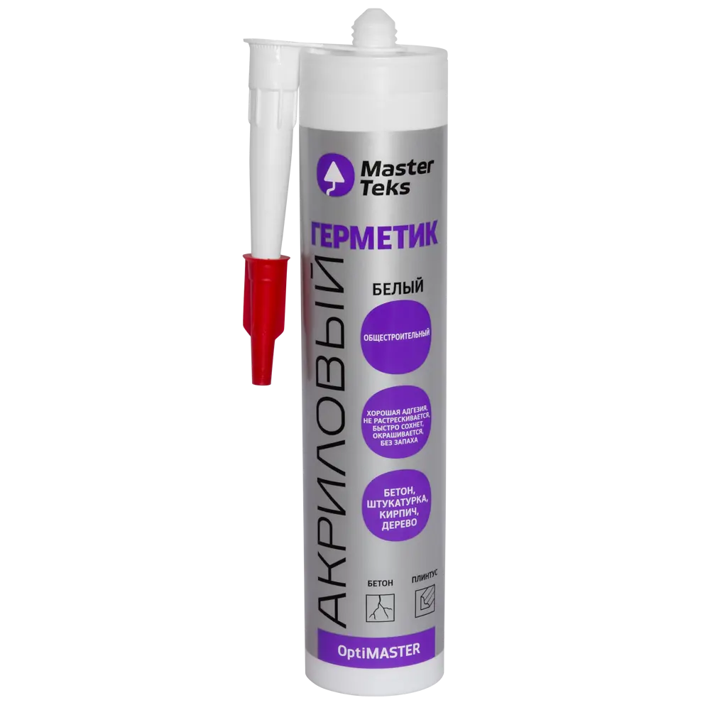 Герметик акриловый MasterTeks общестроительный белый 280 мл STLM-2020460