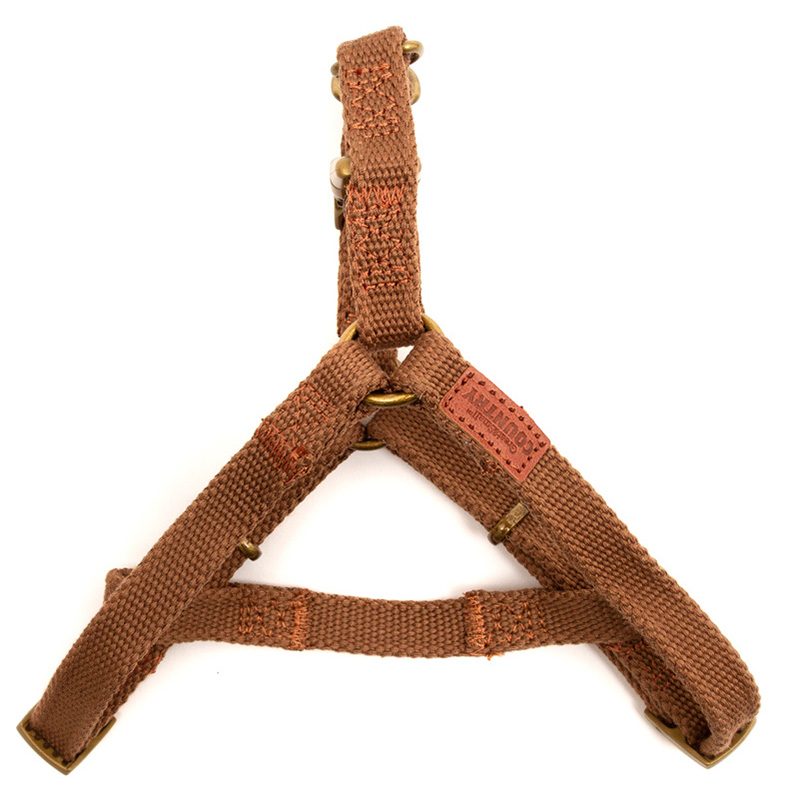 ПР0050108 Шлейка для собак Canvas 10мм (обхват 25-40см) коричневая Great&Small 
