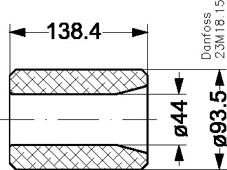Danfoss Сменные сердечники-вставки для разборных фильтров DCR Eliminator 48-DC Вставка фильтра - сердечник 023U4381  - Вид №4