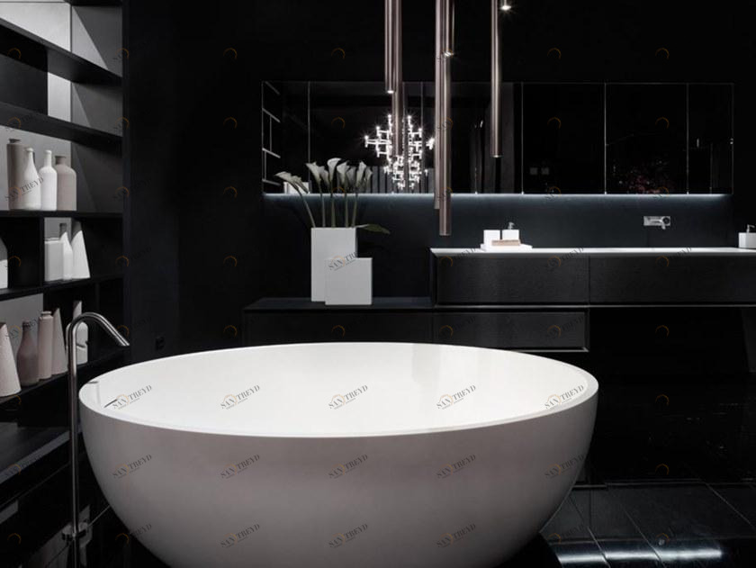 RIFRA Отдельностоящая овальная ванна с твердой поверхностью sun-id-1406544