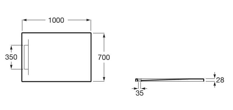 Ультра-плоский прямоугольный поддон для душа Stonex® Roca Pyros ARCH-00054908 - Вид №9