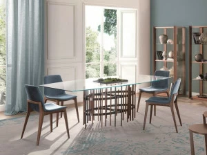 Pacini & Cappellini Обеденный стол из дерева и стекла Tube