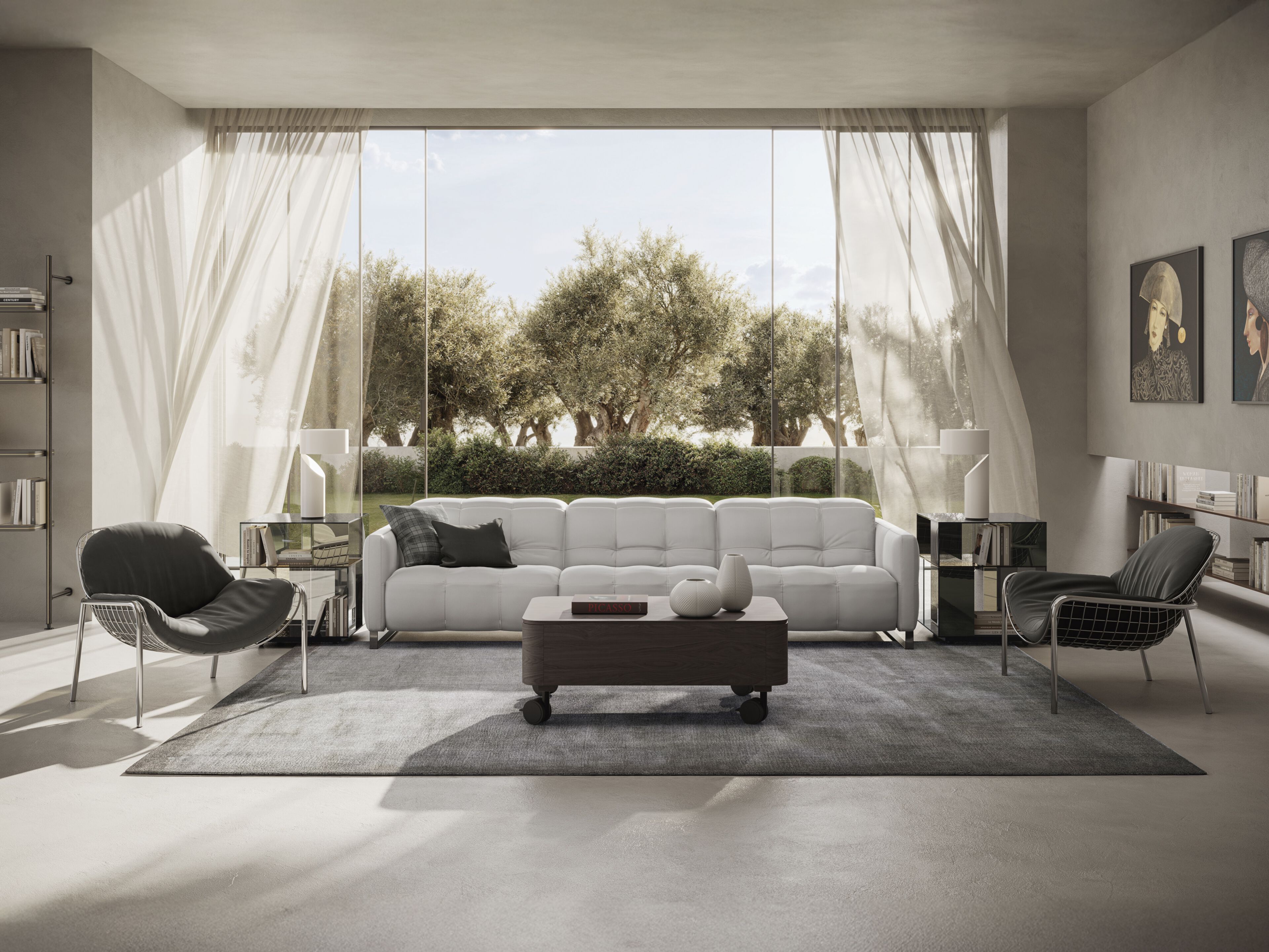 Тканевый диван с откидной спинкой с электрическим движением Natuzzi Italia Philo ARCH-00075191 - Вид №2