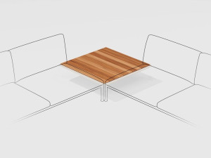 Низкий стол из тикового дерева