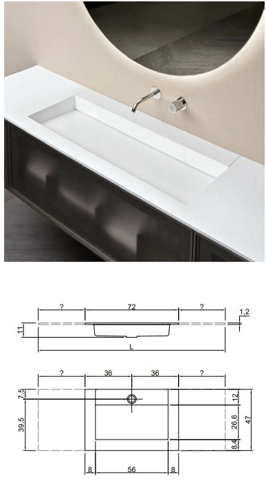 Накладная раковина на столешницу  овальная Antoniolupi SLOT sun-id-1448045 - Вид №8