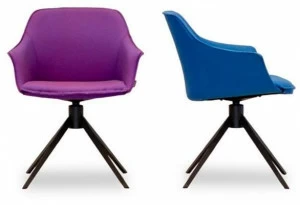 MOBLIBERICA Вращающееся кресло с тканевой обивкой и подлокотниками Kedua