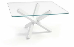 Sovet italia Квадратный стеклянный стол Aikido