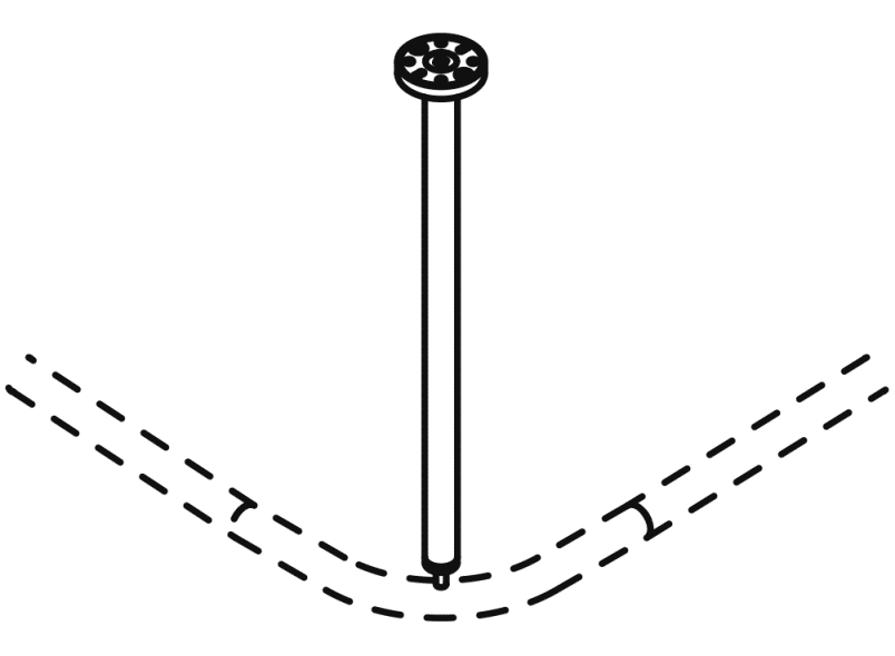 900.34.01S40 Потолочный подвес, специальные длины HEWI System 900 - Вид №2